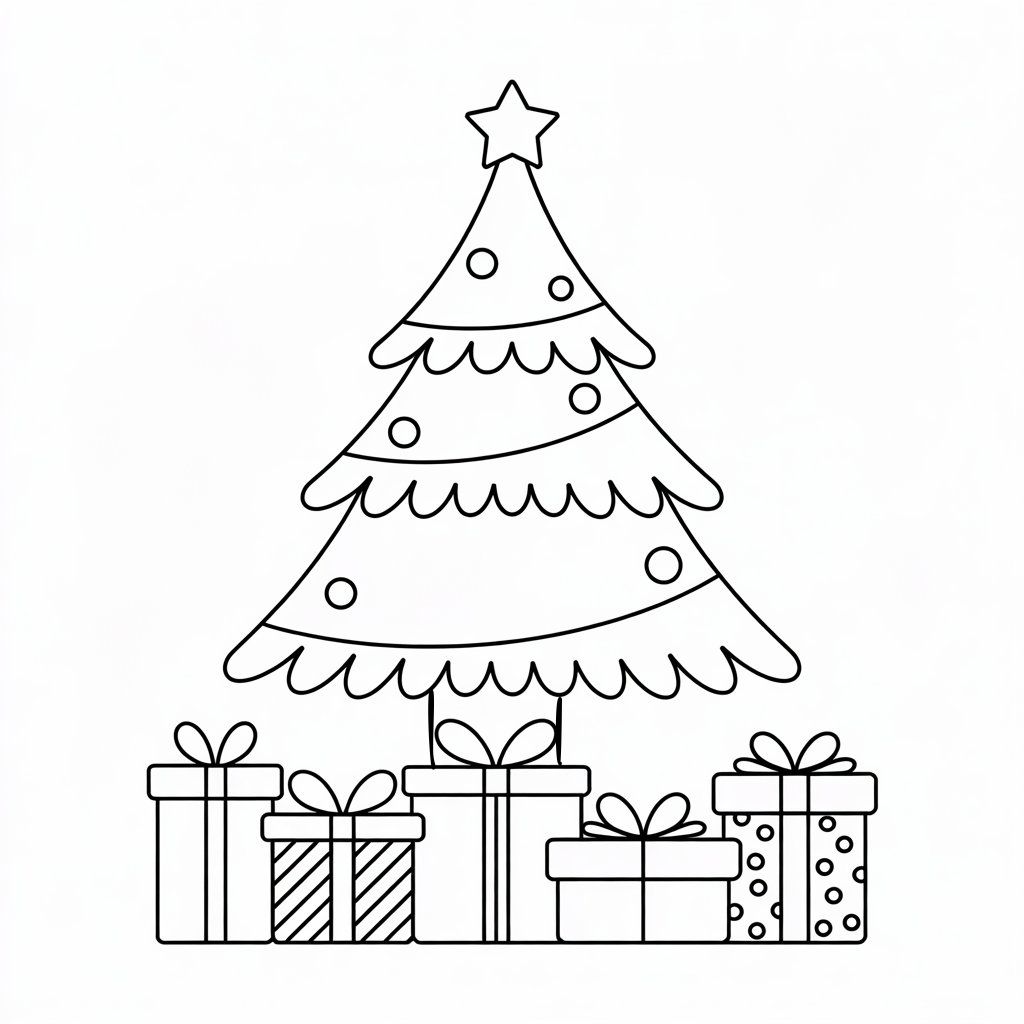 albero di natale disegni da colorare