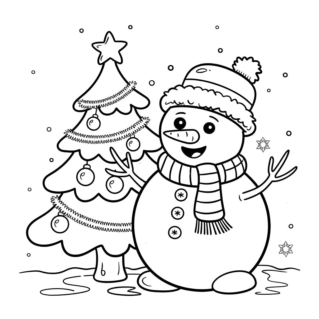 disegni albero di natale da colorare