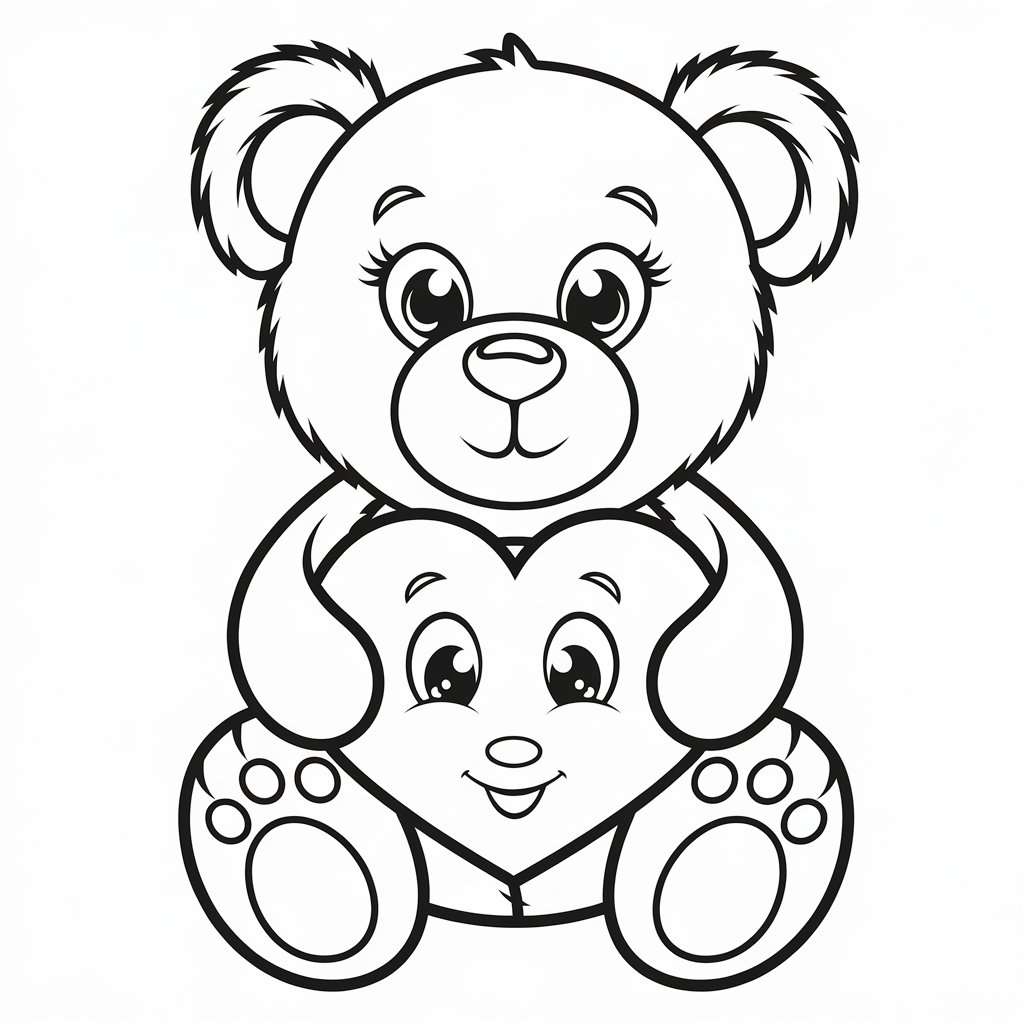 cuore da stampare e colorare