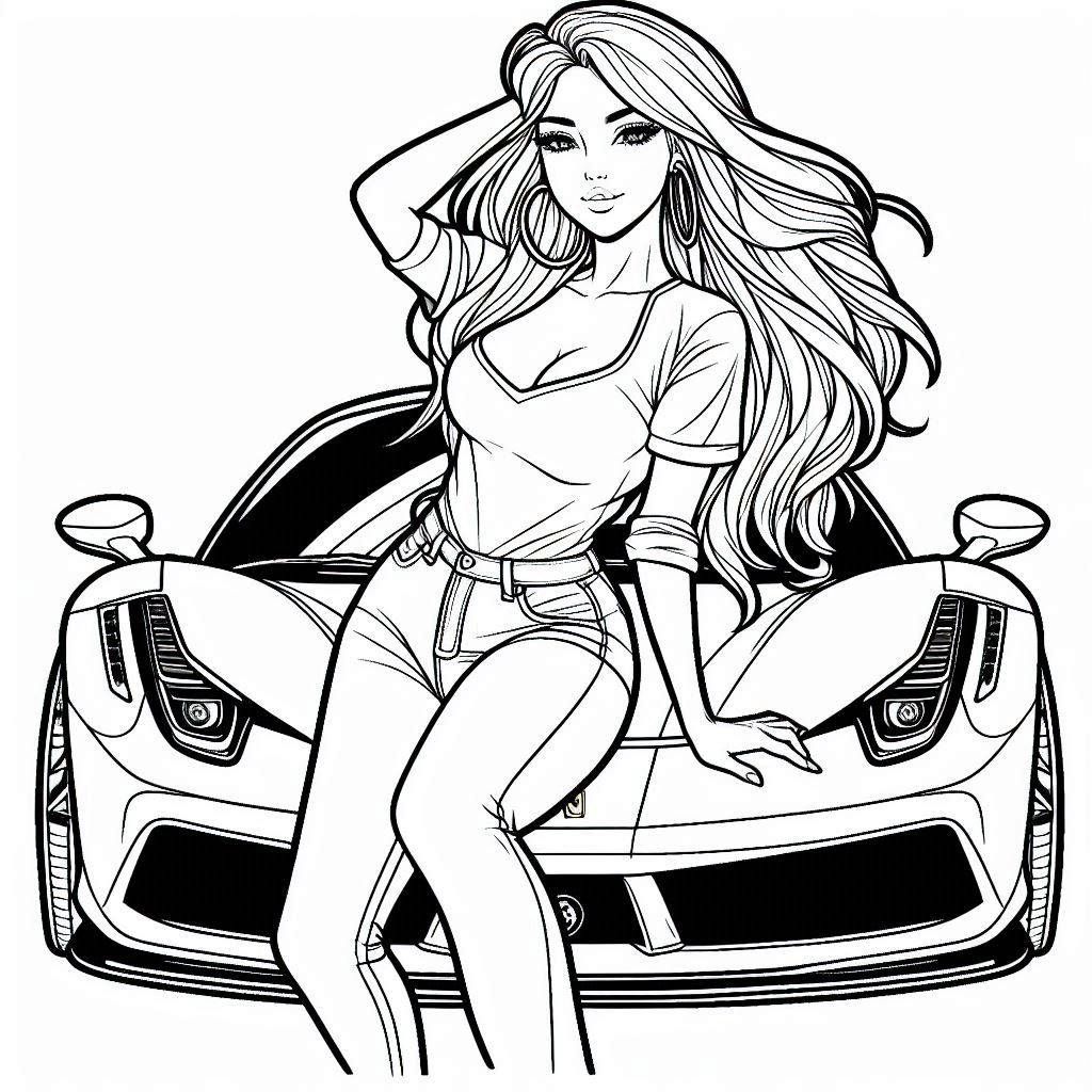 disegno da colorare ferrari