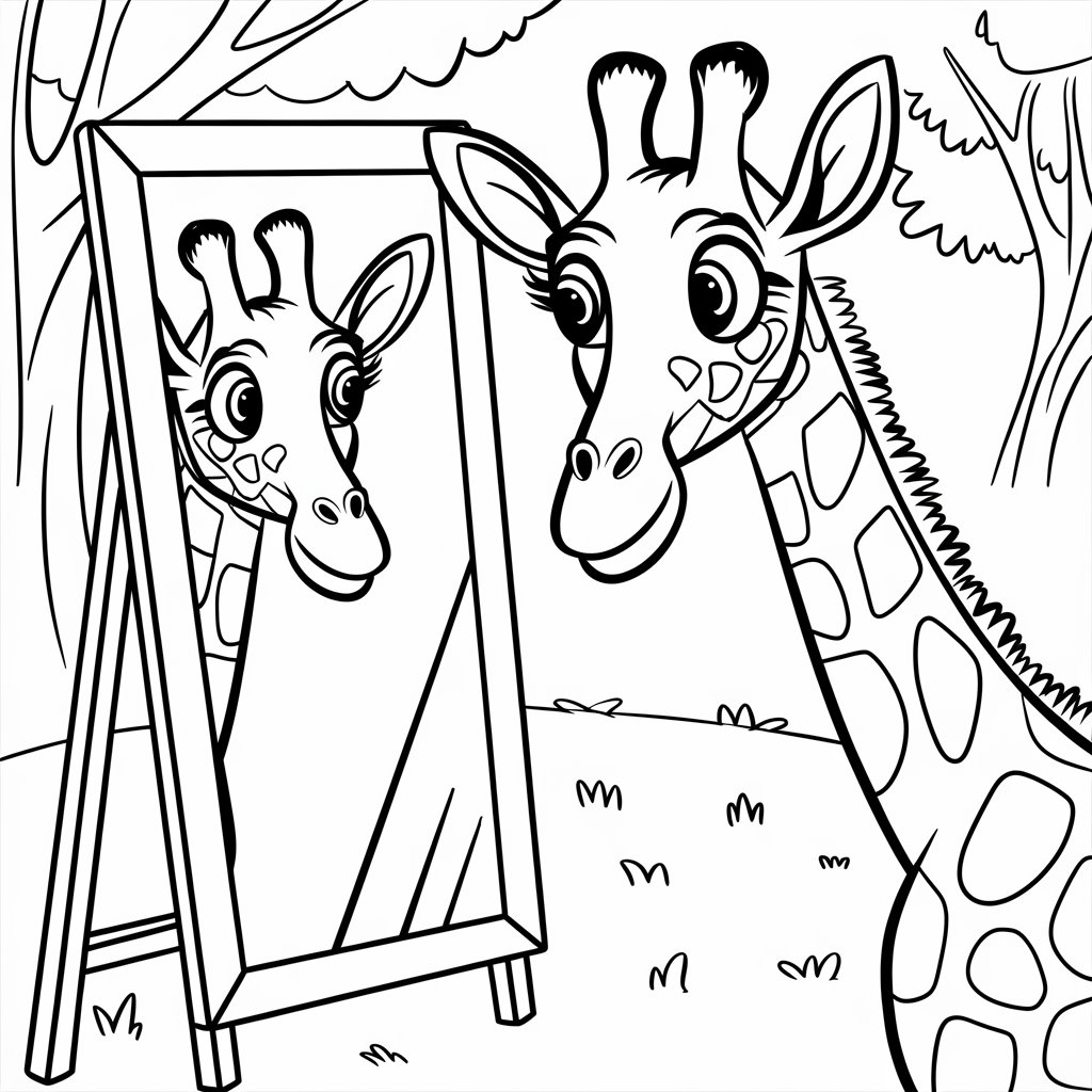 giraffa disegno colorato