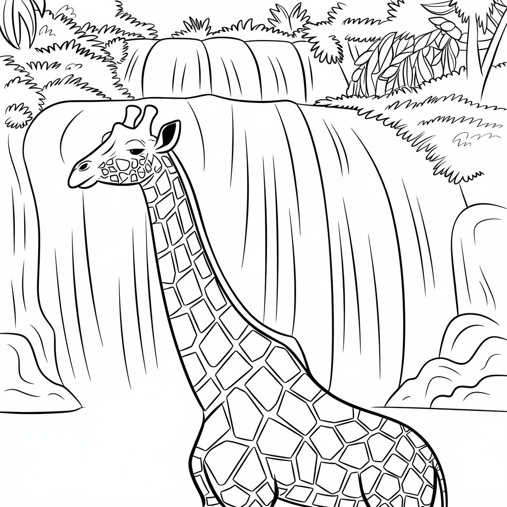 giraffa da colorare pdf