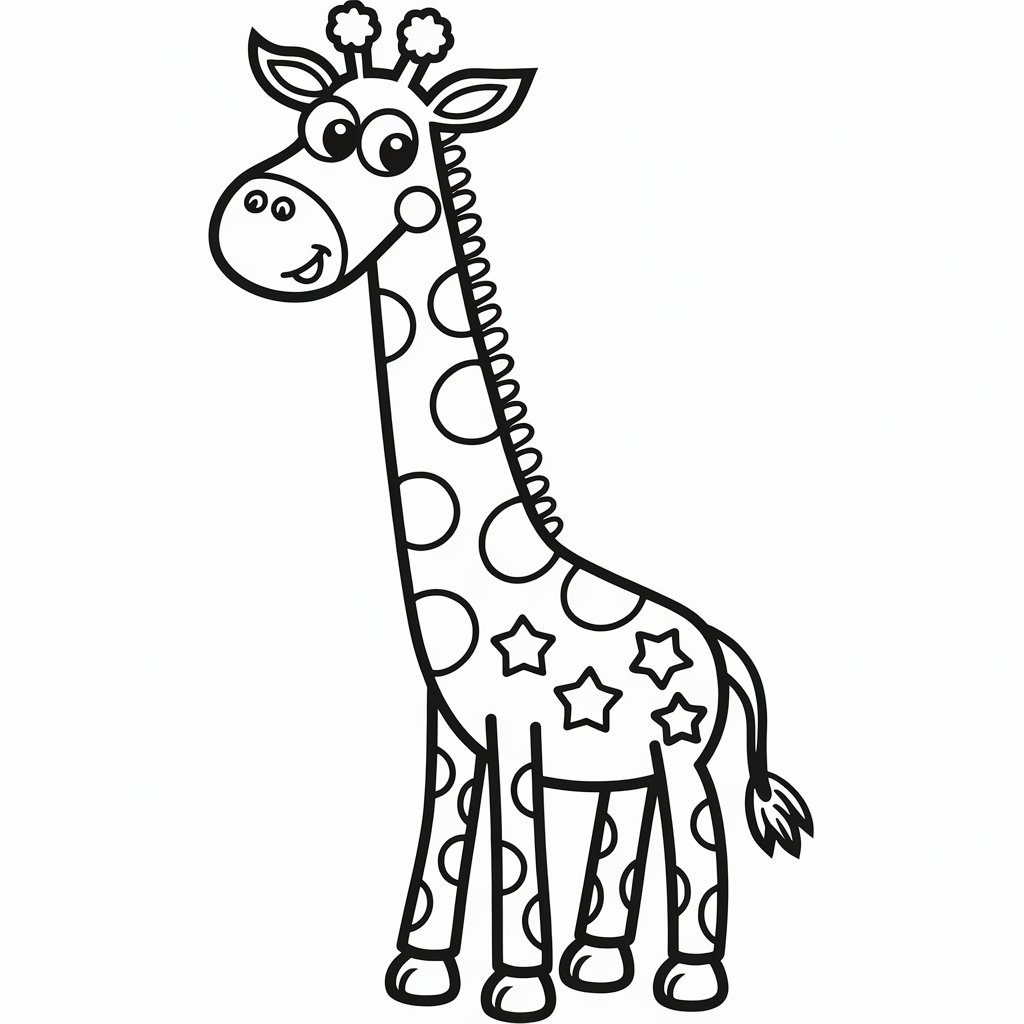 disegni da colorare giraffa