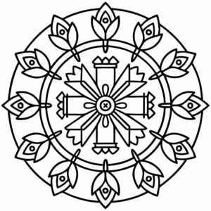mandala animale da colorare