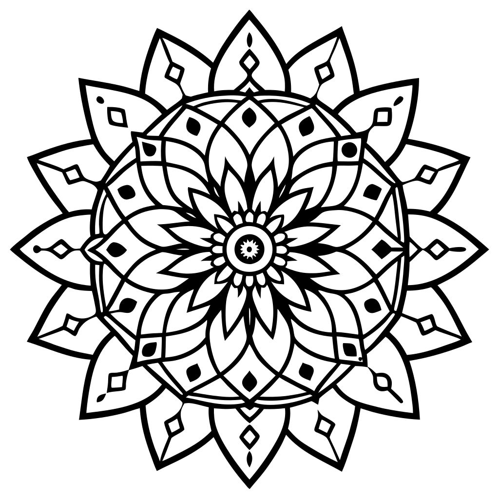 mandala da colorare con animali