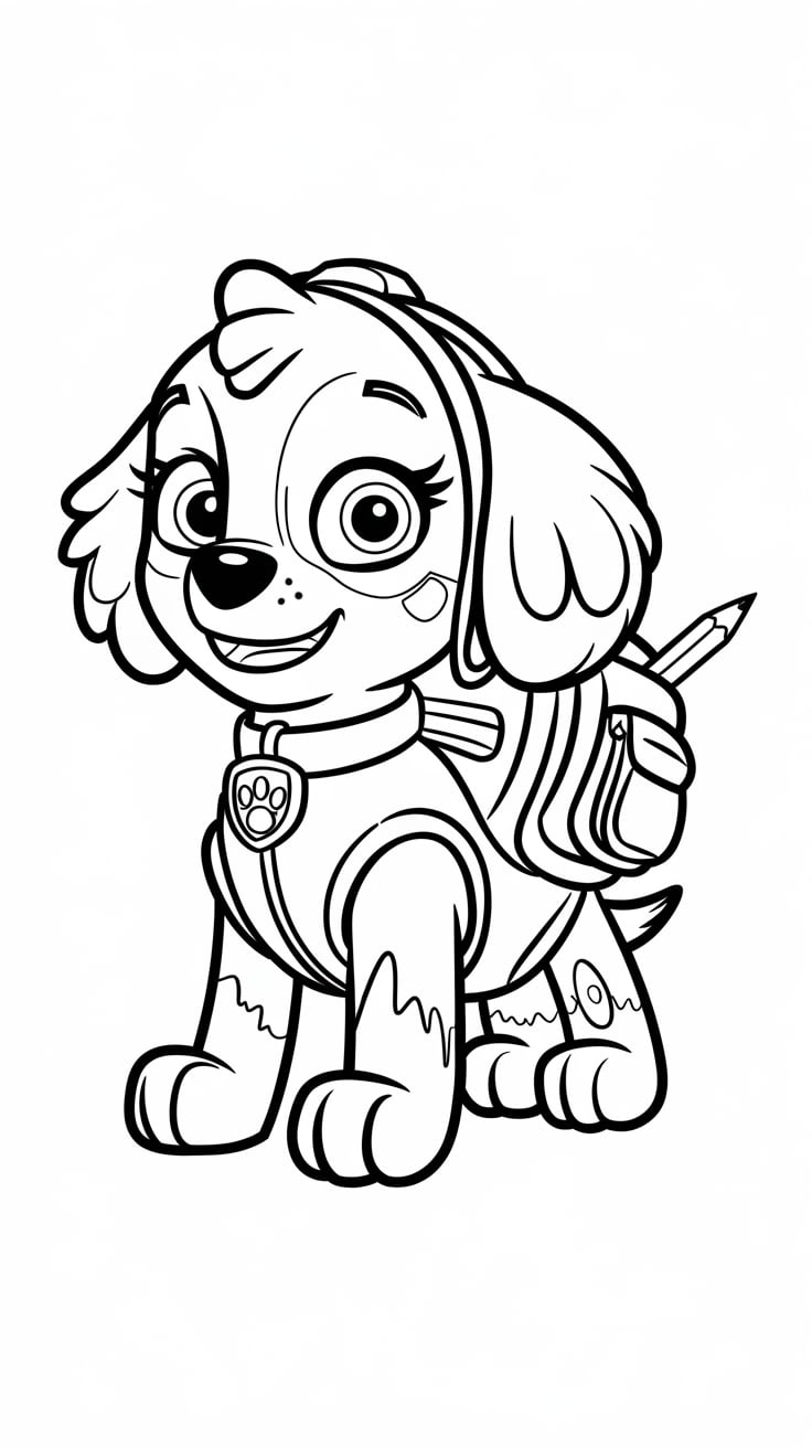 camion paw patrol da colorare