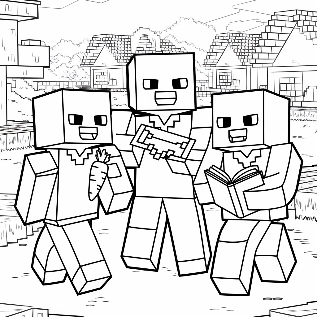 disegni minecraft colorati