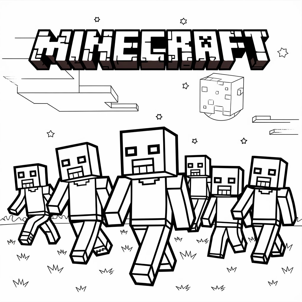 disegno da colorare minecraft
