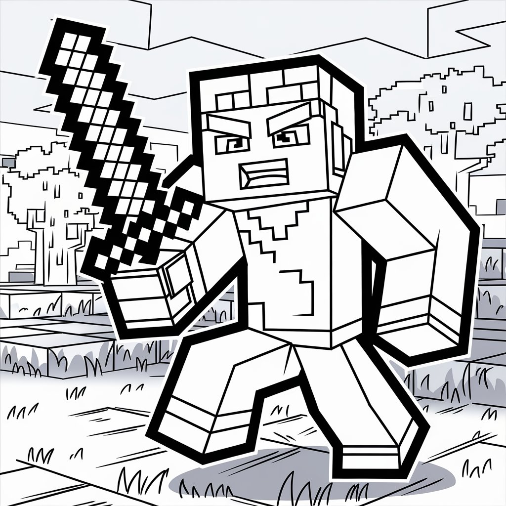 disegni minecraft da colorare