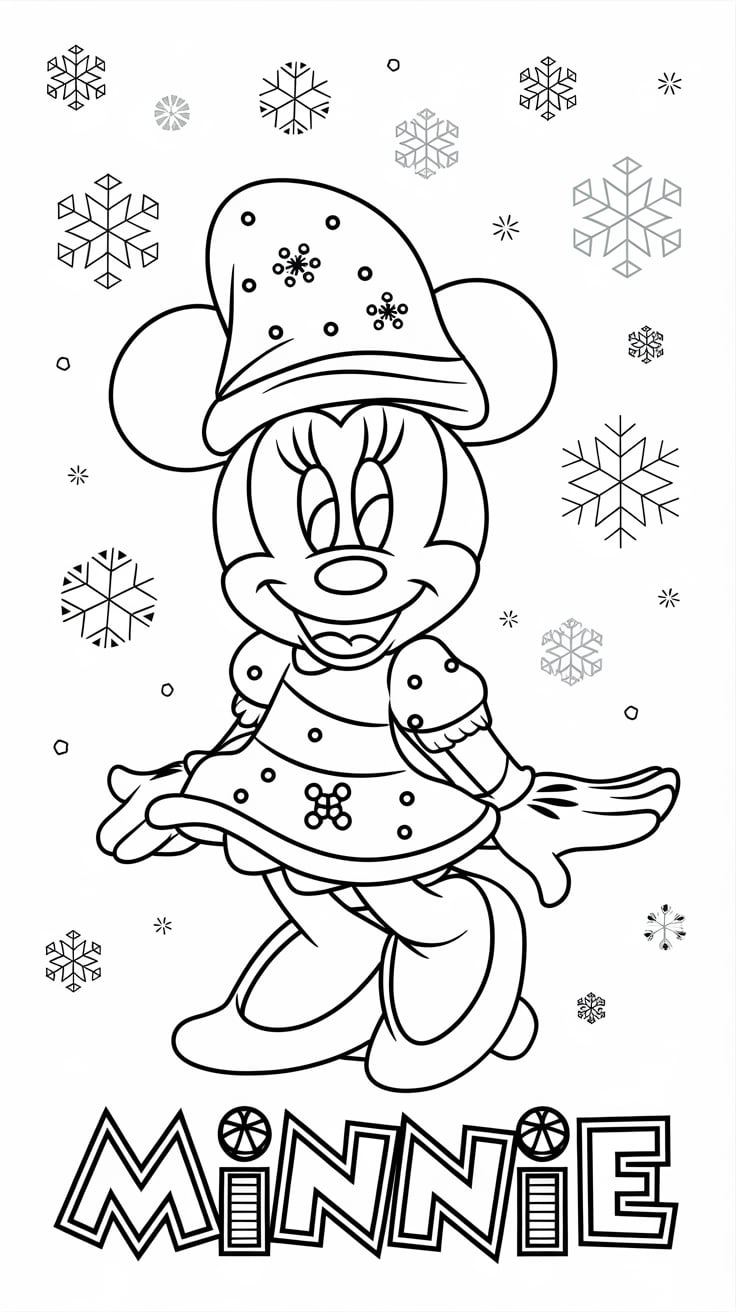 disegni minnie da colorare