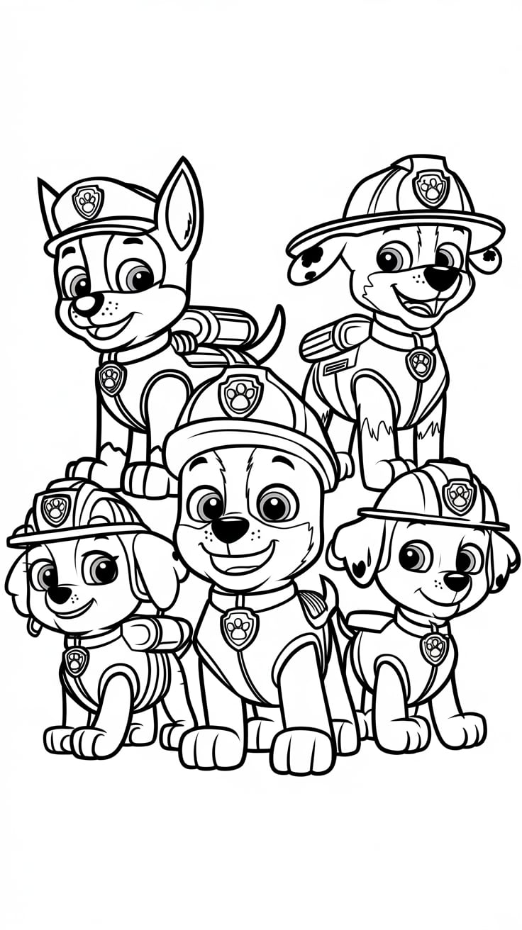 paw patrol personaggi da colorare