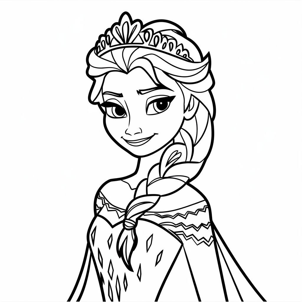 elsa da colorare frozen
