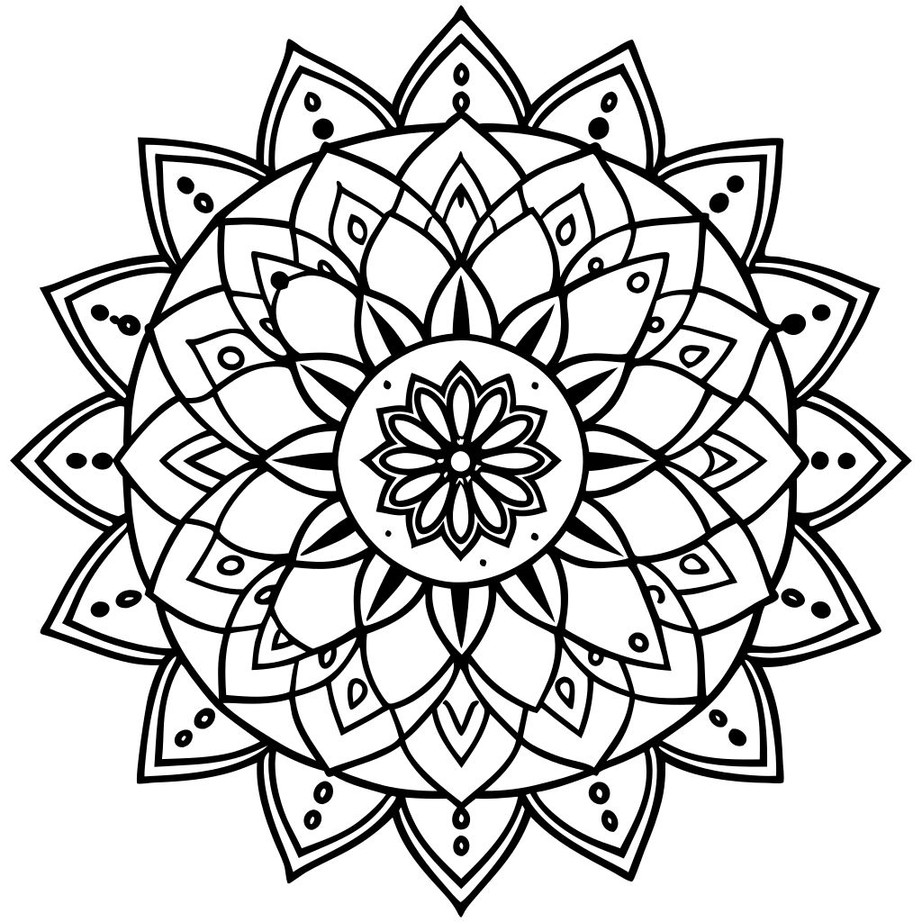 stampa e colora mandala