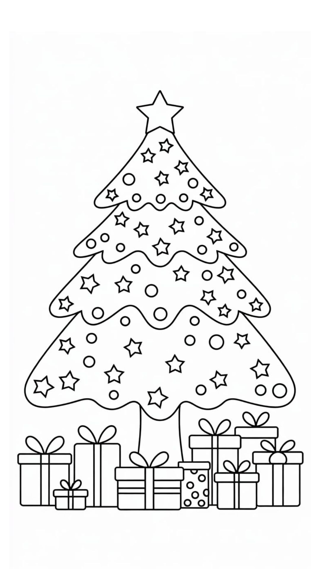 disegno da colorare albero di natale