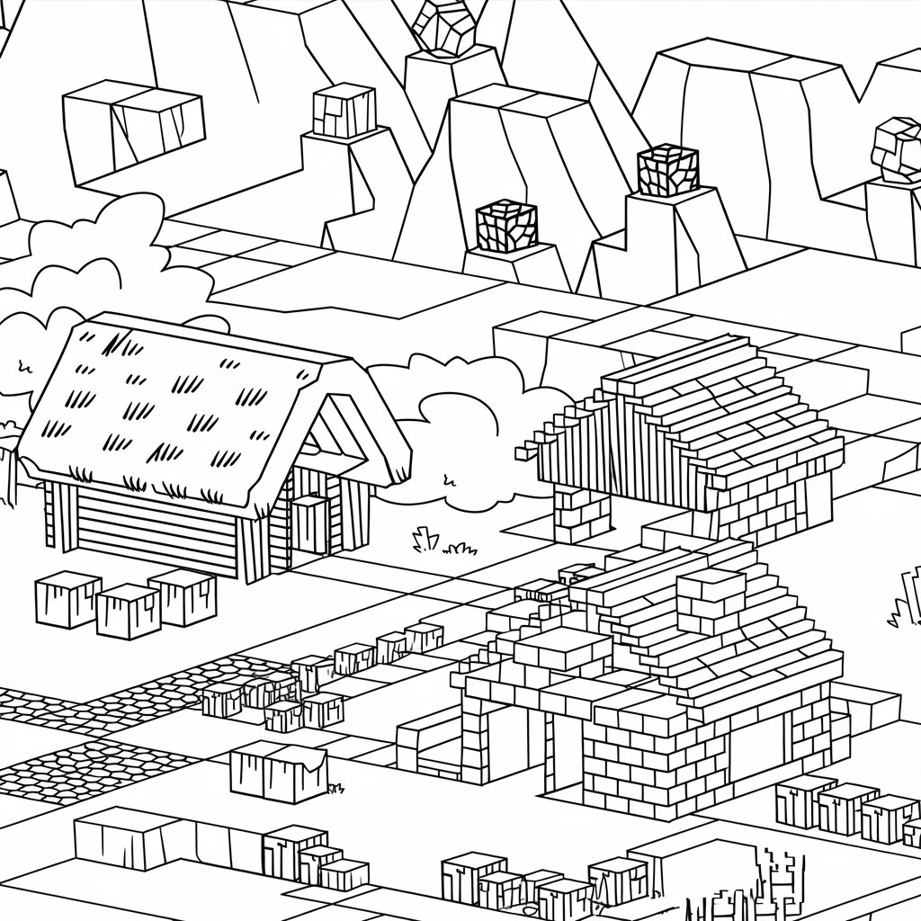 minecraft disegno da colorare