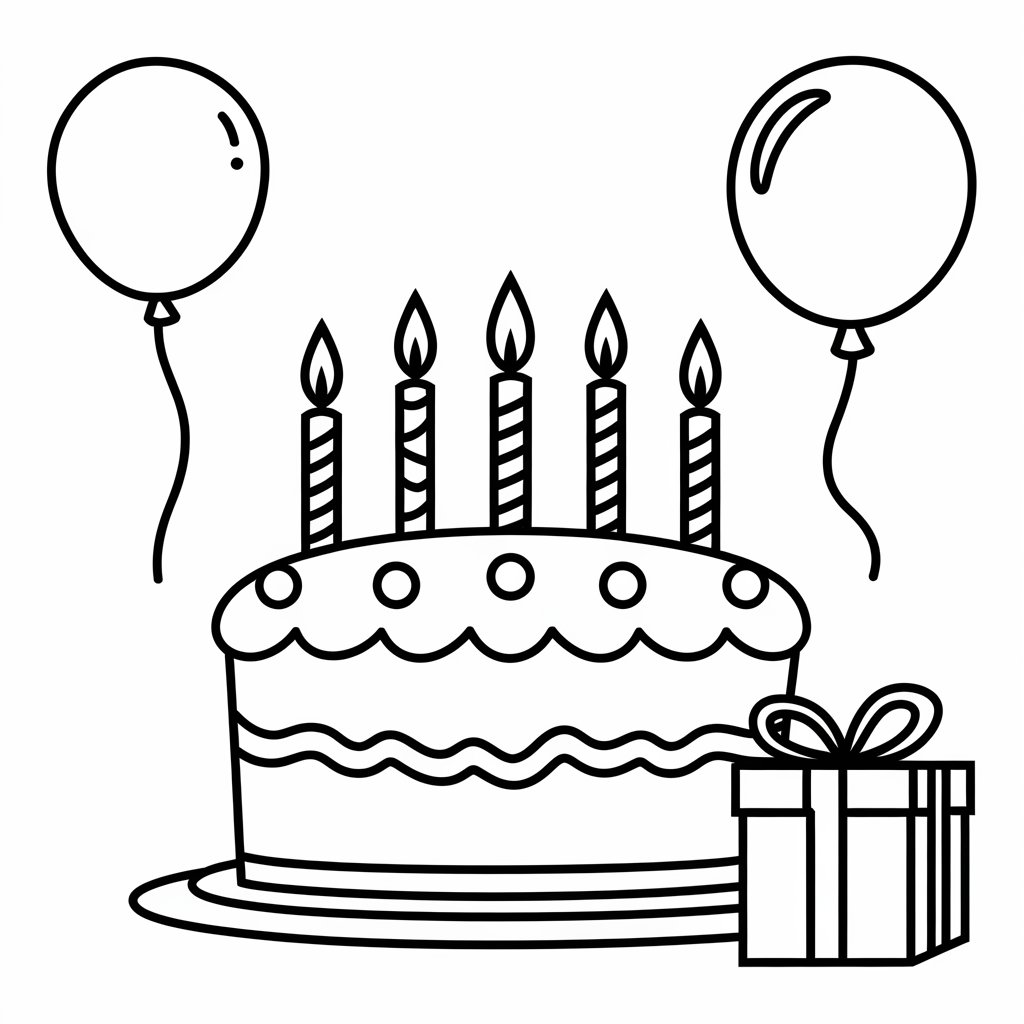 disegni di compleanno da colorare