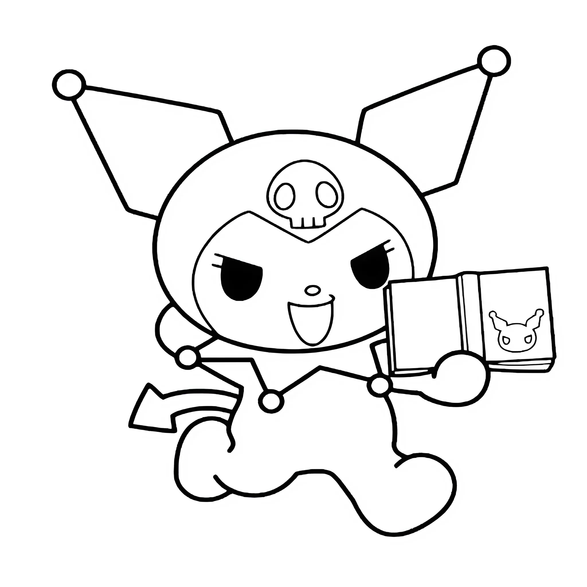 Pagina da colorare Kuromi bella e gratuita