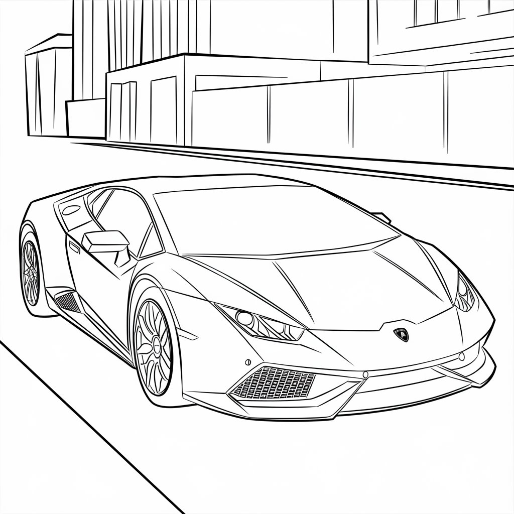 disegno lamborghini da colorare