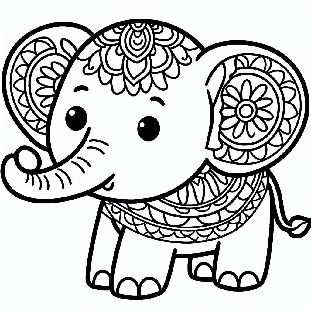 elefante disegno da colorare