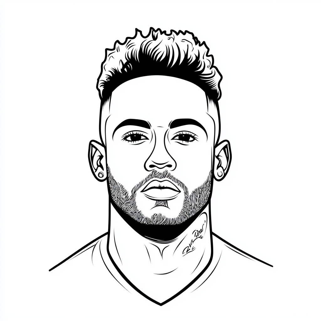 disegno neymar da colorare