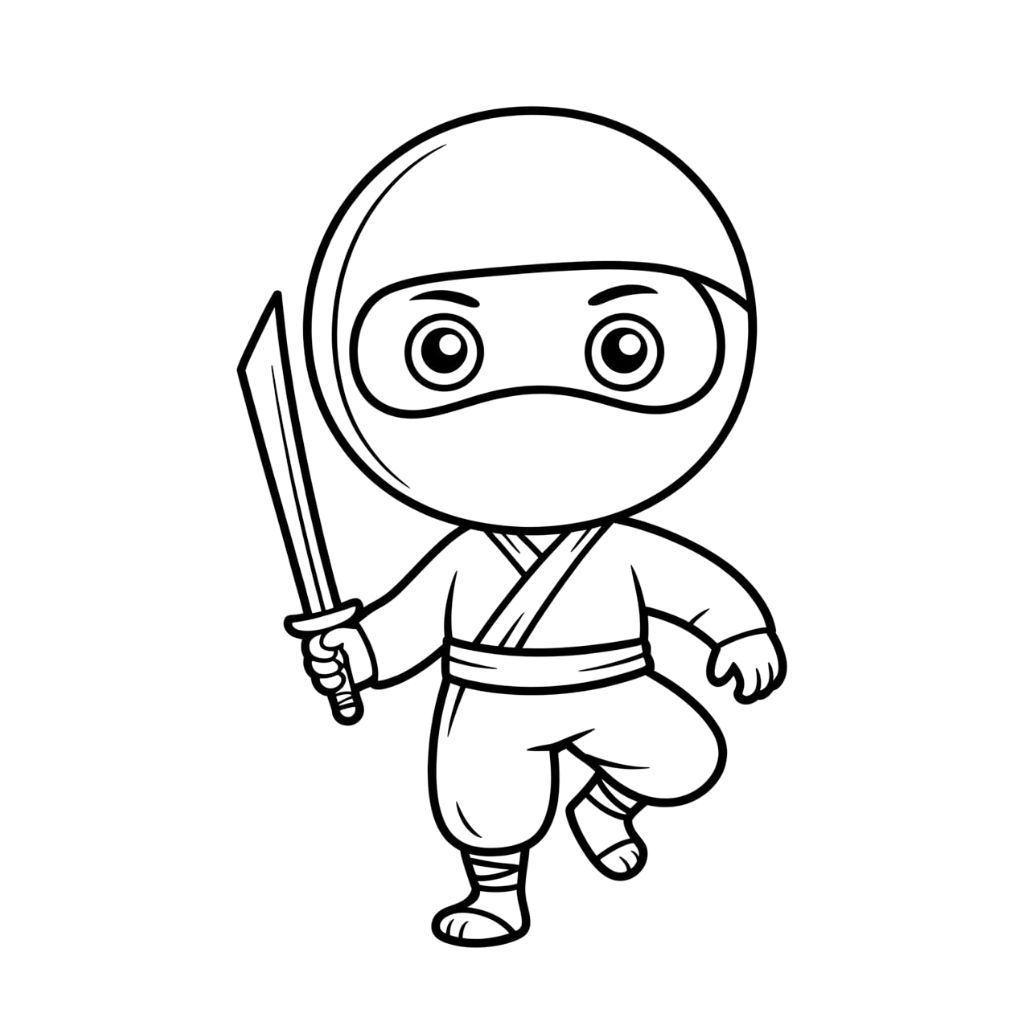 ninja disegno da colorare