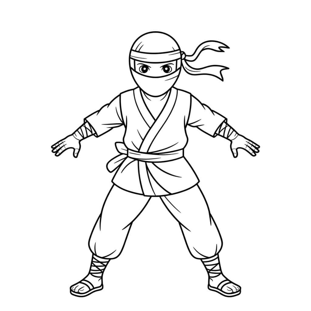 disegni da colorare di ninja​