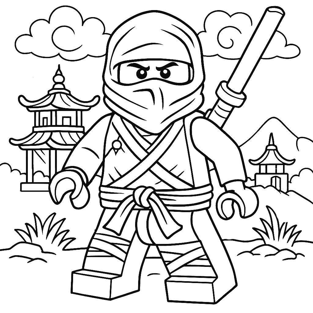 lego ninja da colorare