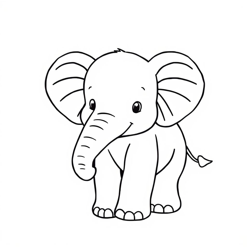 disegno da colorare elefante