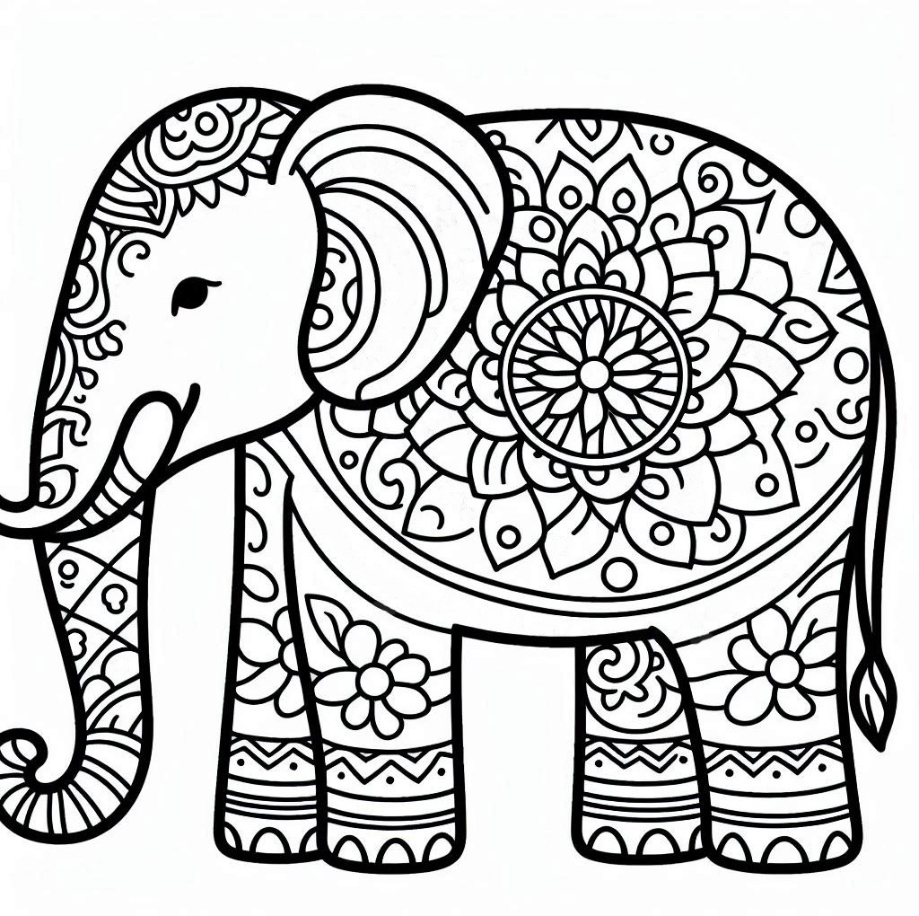 disegni da colorare elefante