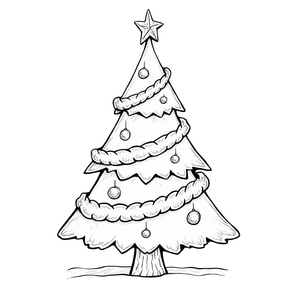 albero di natale da colorare pdf