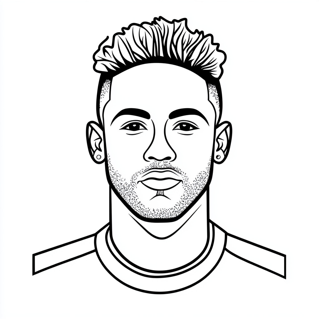 neymar disegno da colorare