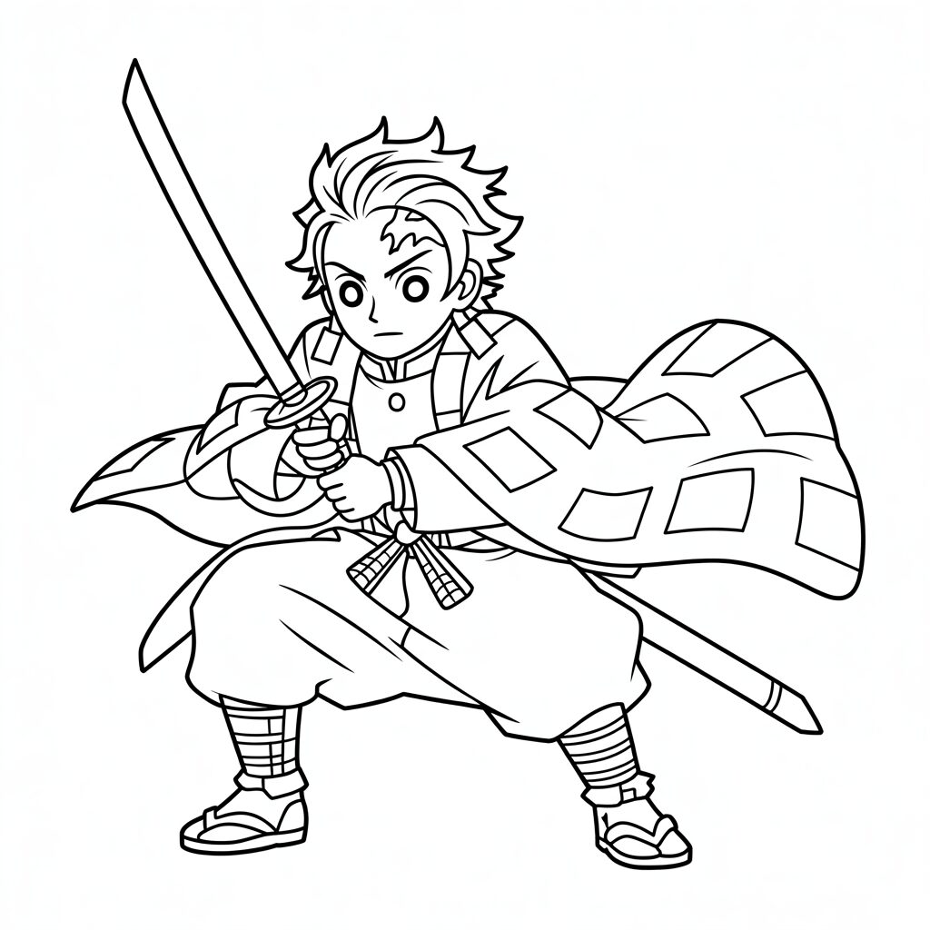 Disegno di Demon Slayer in PDF