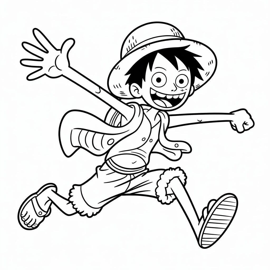 Scarica gratis disegno di Luffy