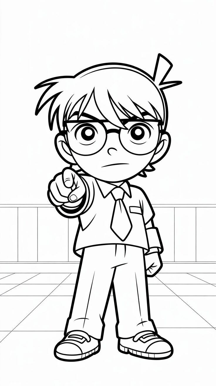 Disegno di Detective Conan in PDF