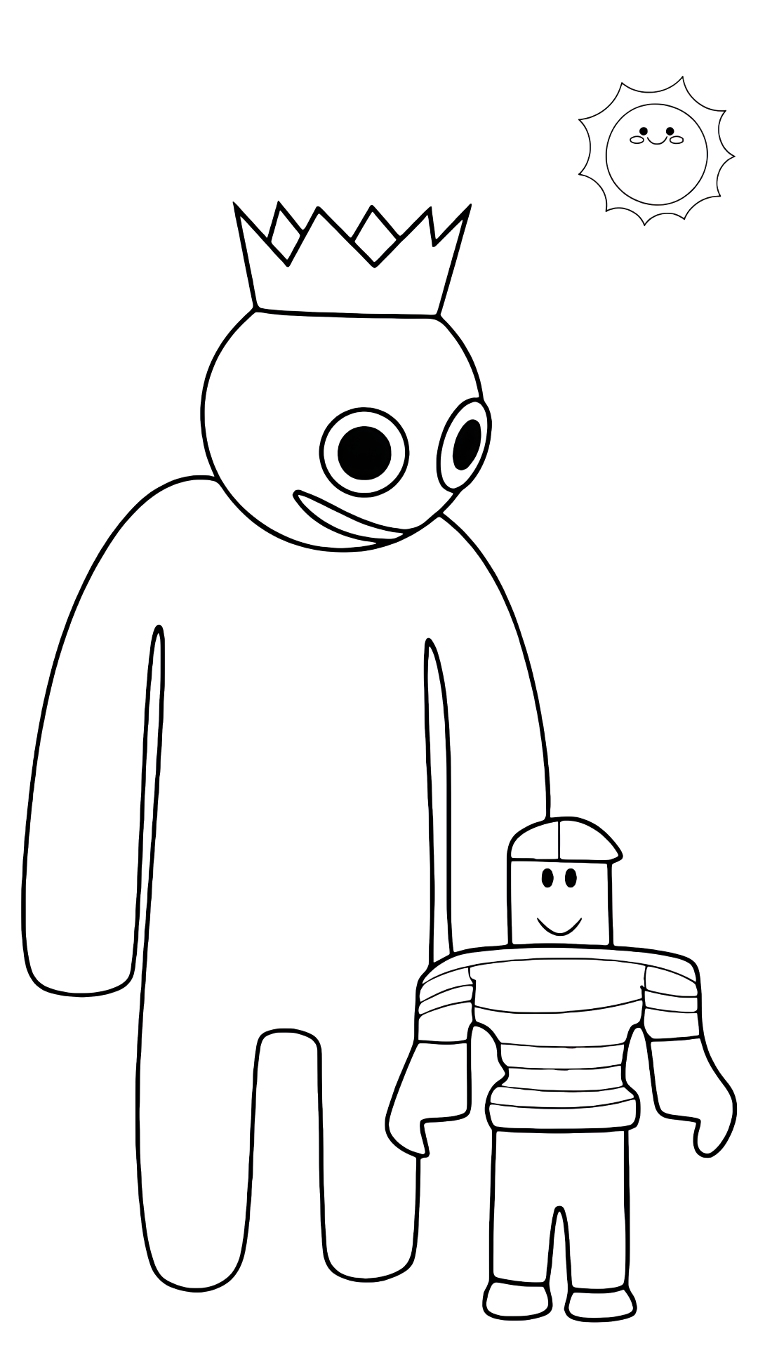 blue rainbow friends da colorare e stampare