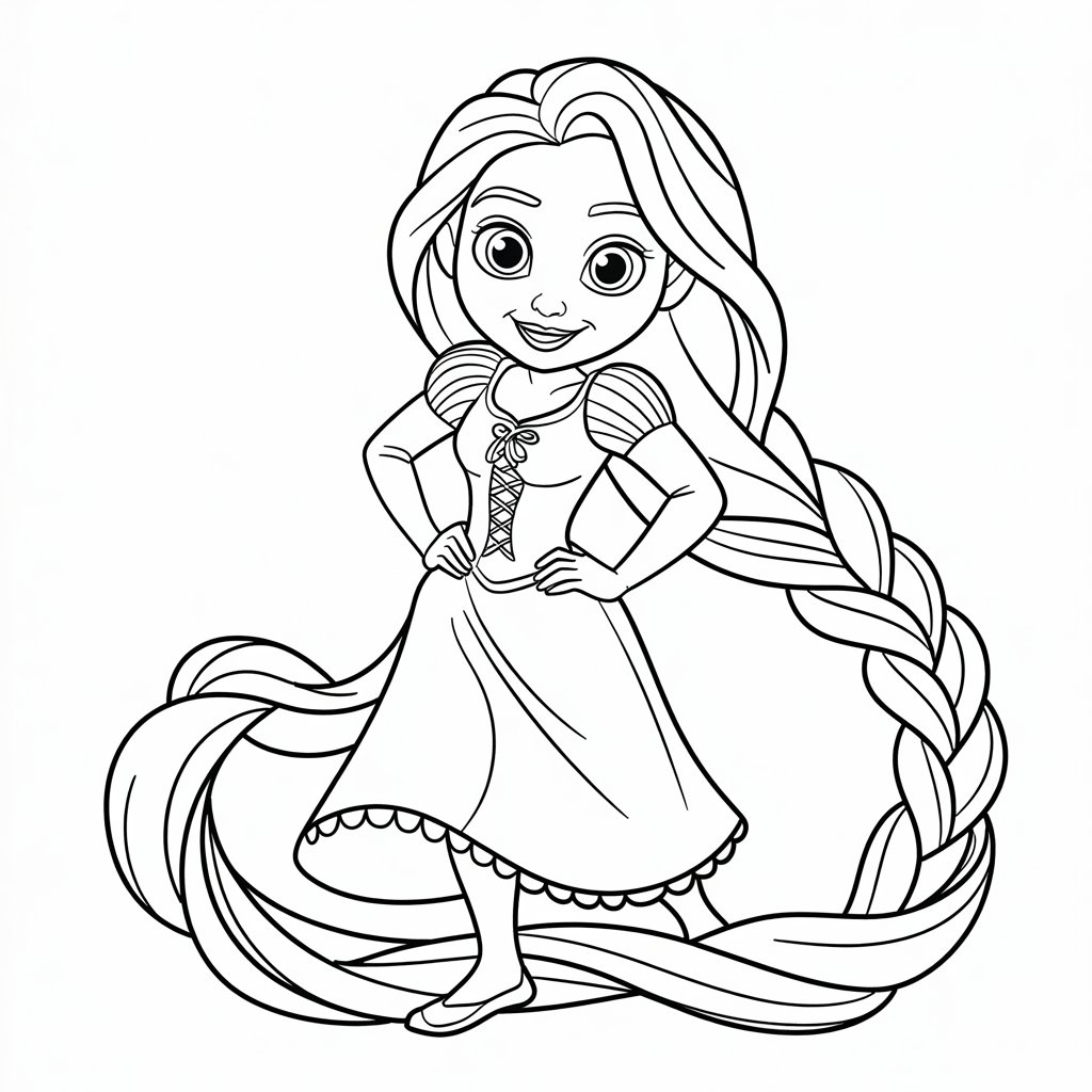 colorare rapunzel