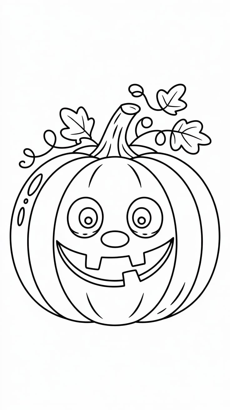 disegno zucca da colorare