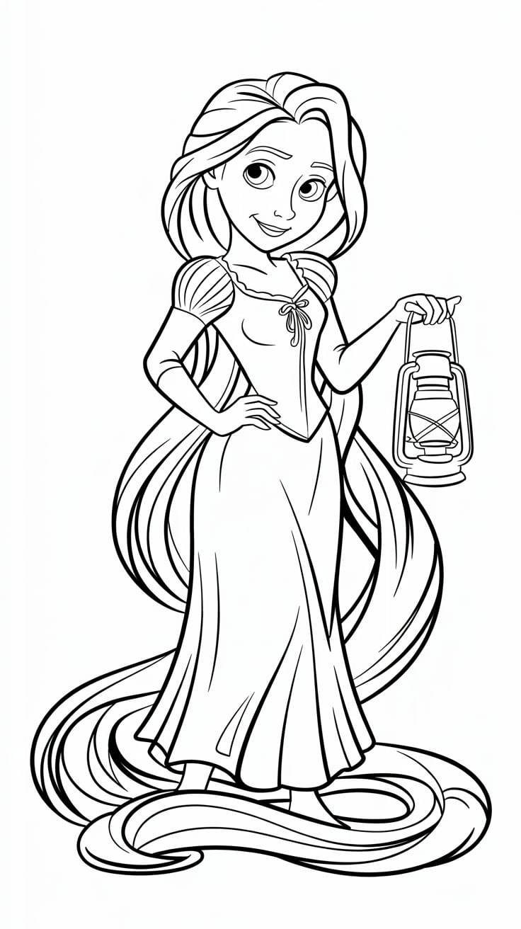 rapunzel disegni colorati