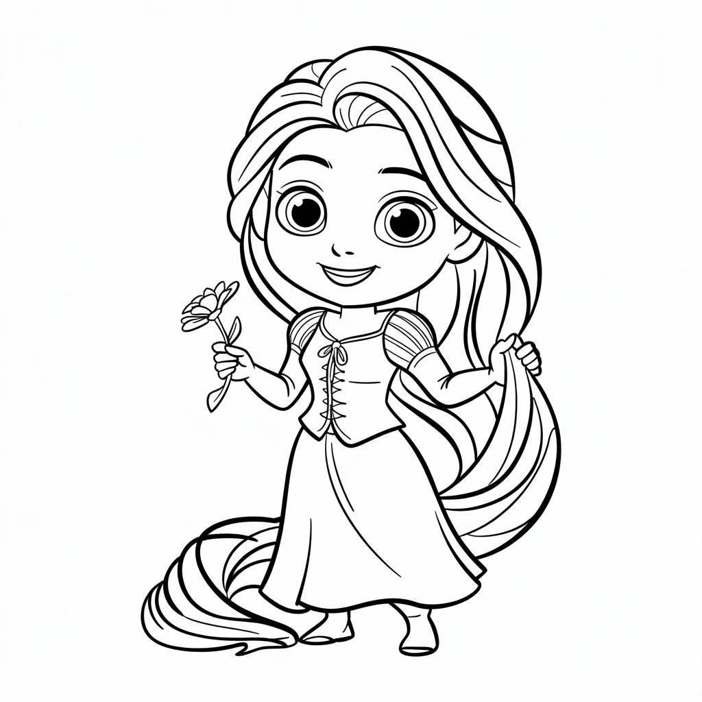 disegni colorare rapunzel