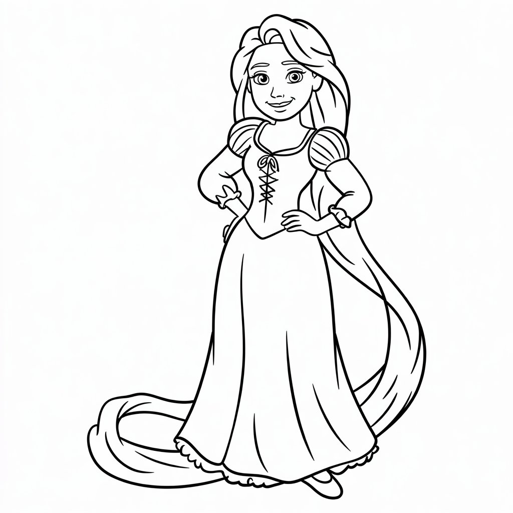 disegni rapunzel da colorare