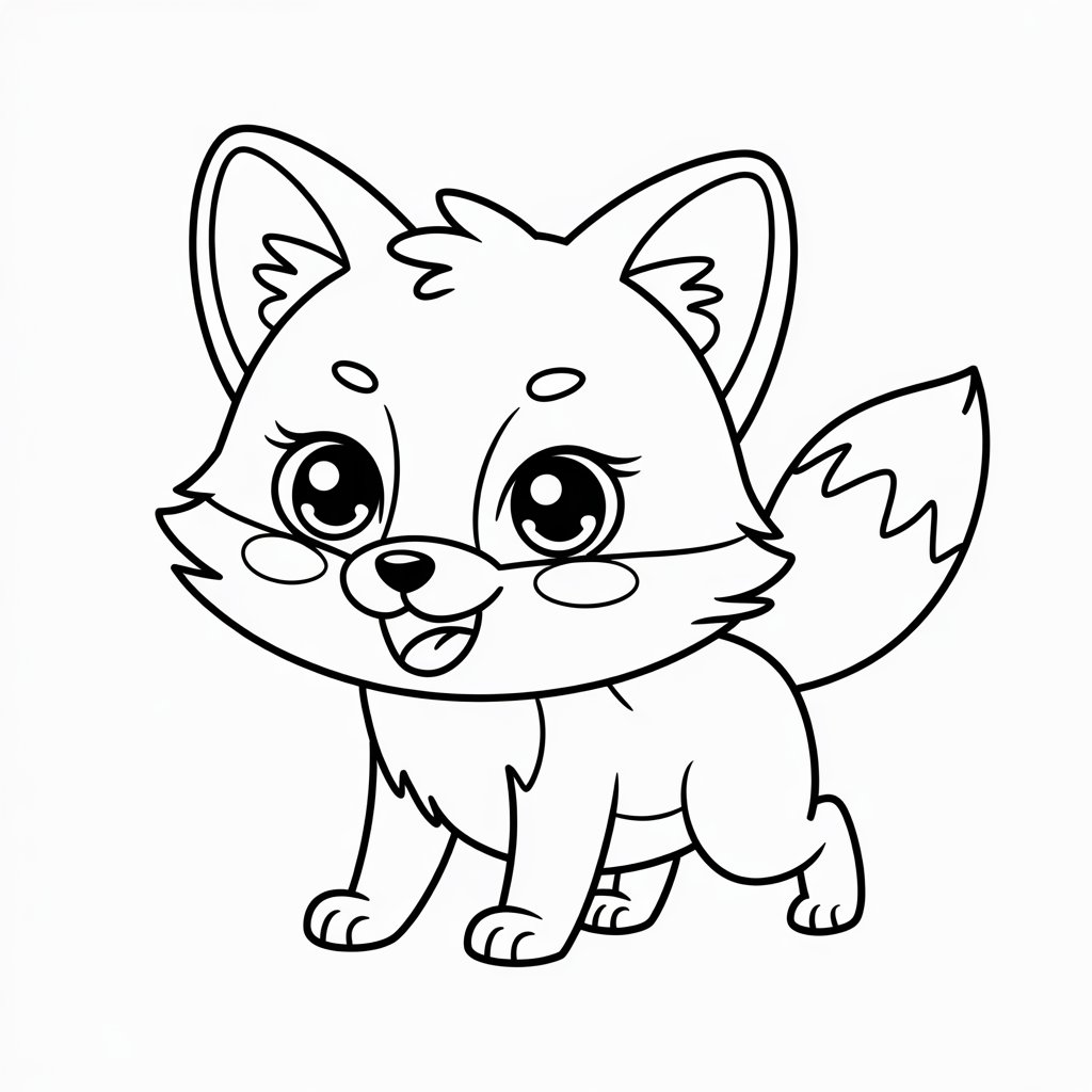 disegno volpe da colorare