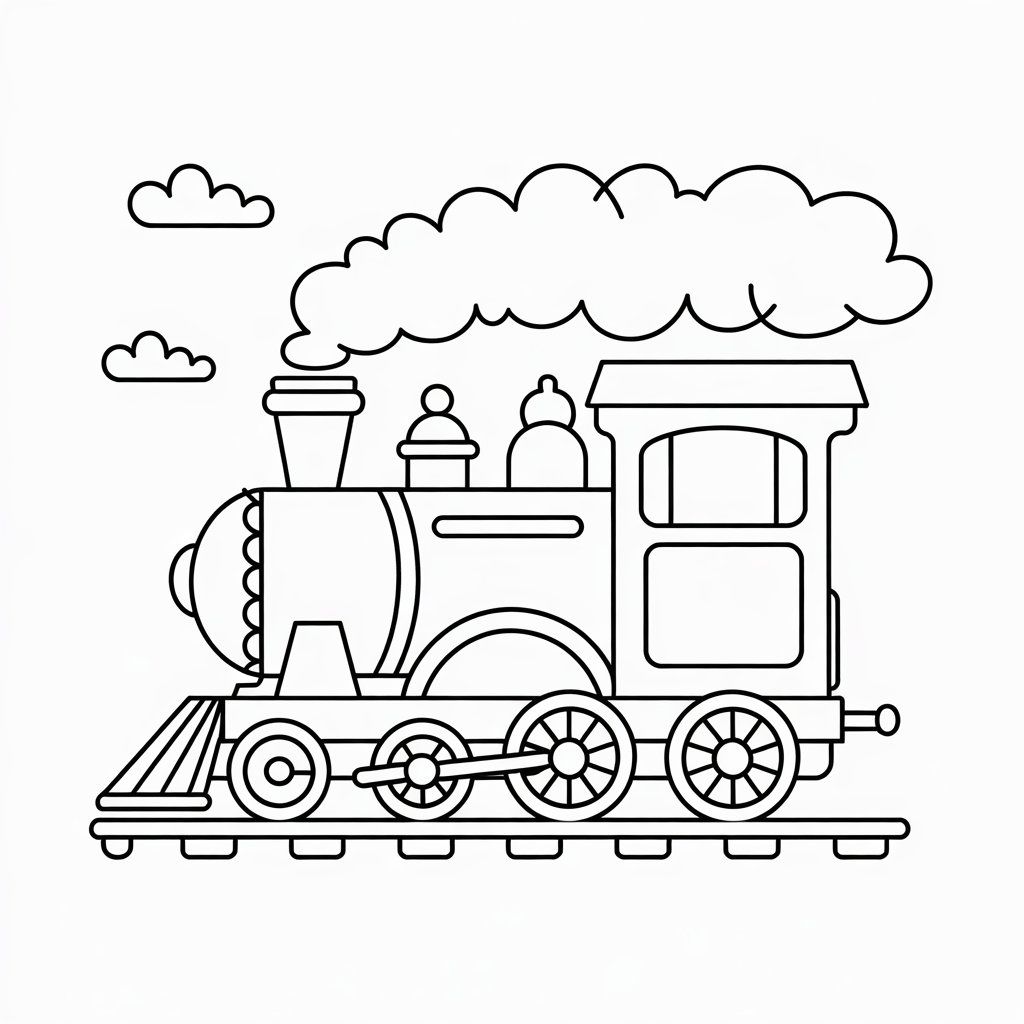 disegno treno da colorare