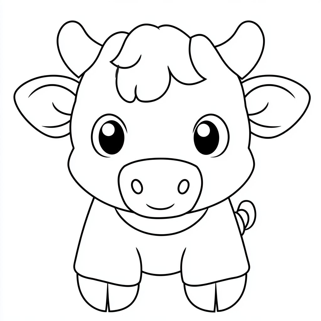 disegno mucca da colorare