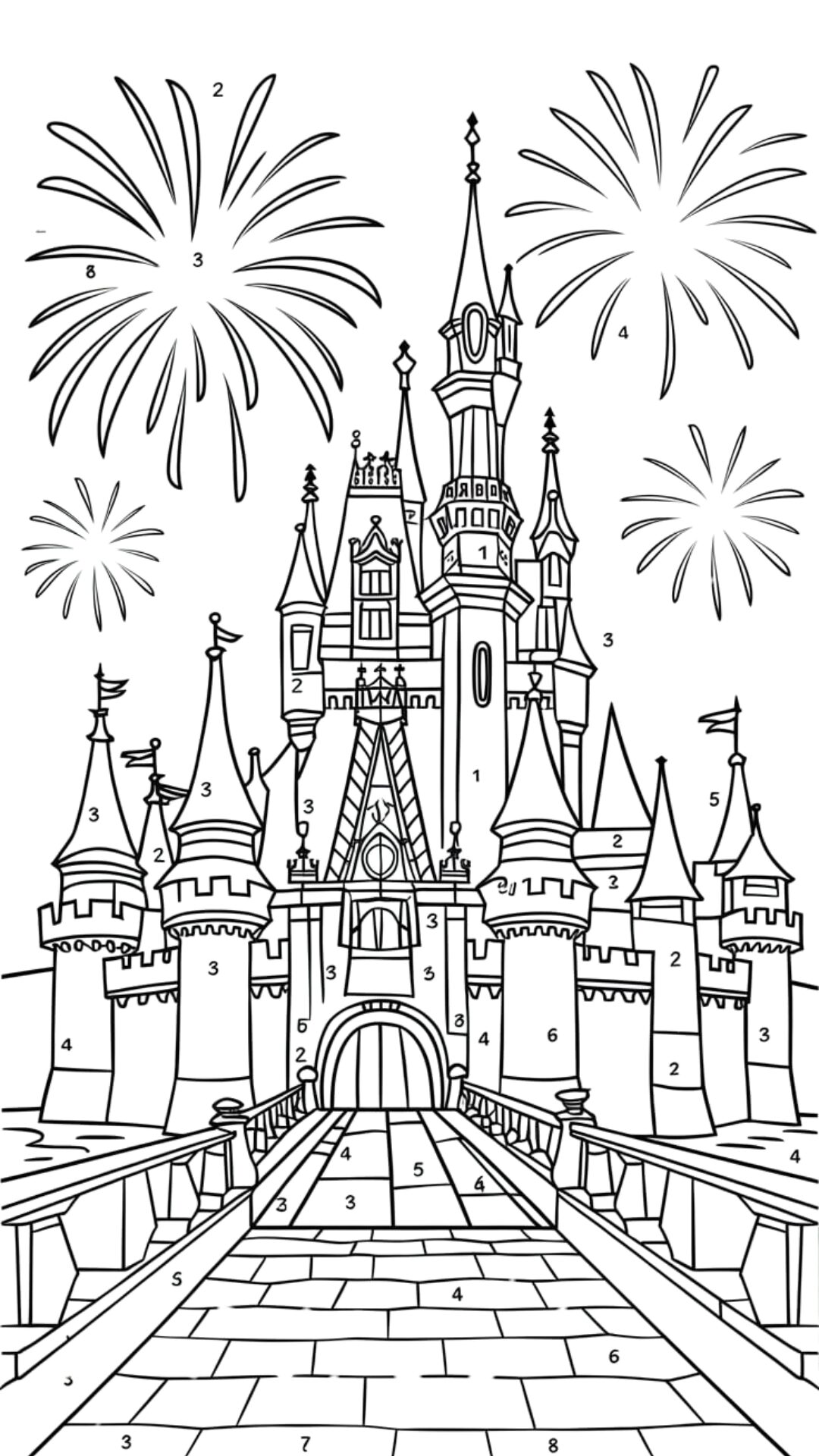 colora con i numeri da stampare