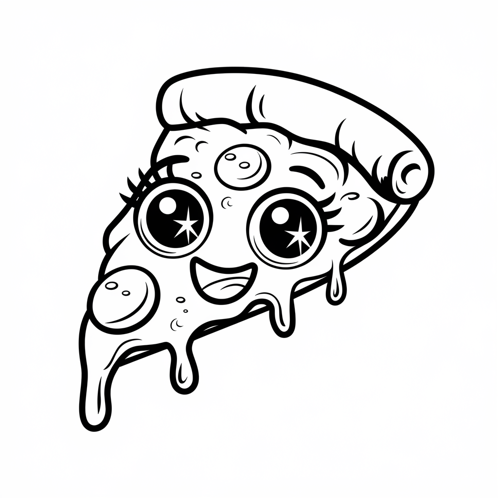disegni da colorare kawaii cibo