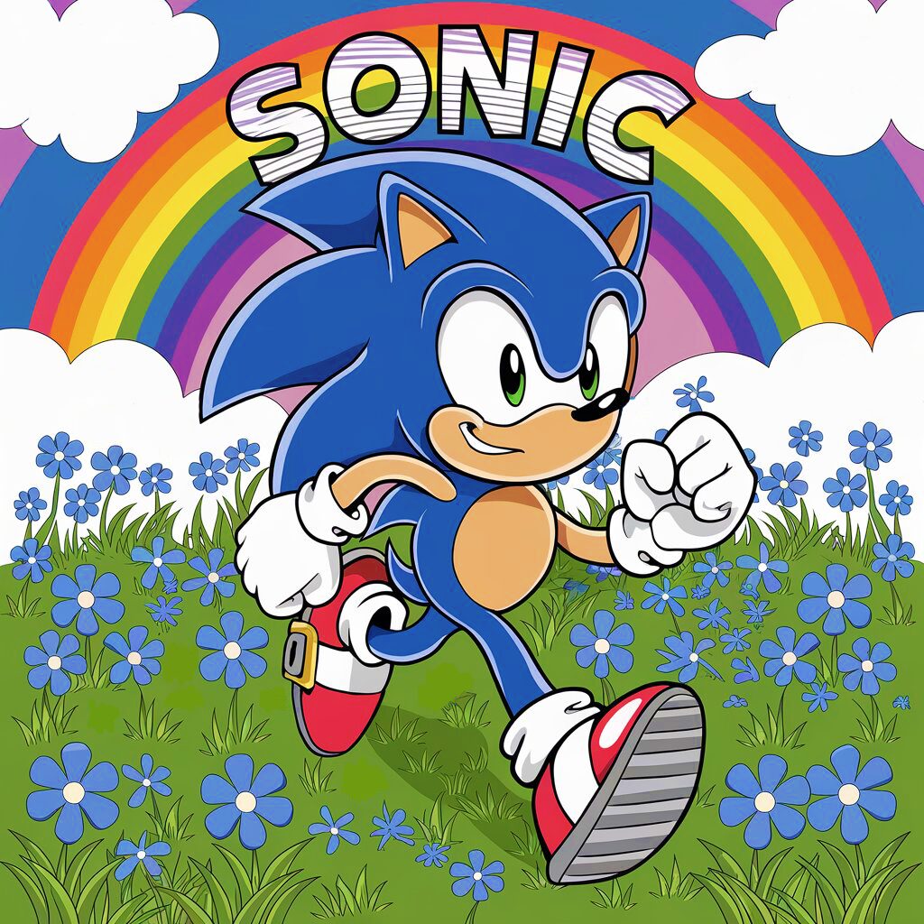 Disegno da colorare di Sonic e la sua origine cover