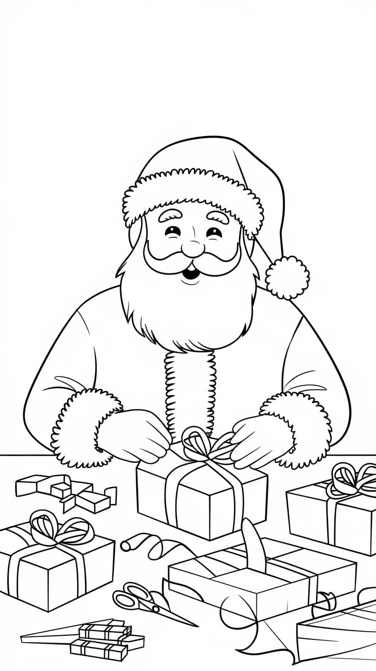 disegni da colorare babbo natale