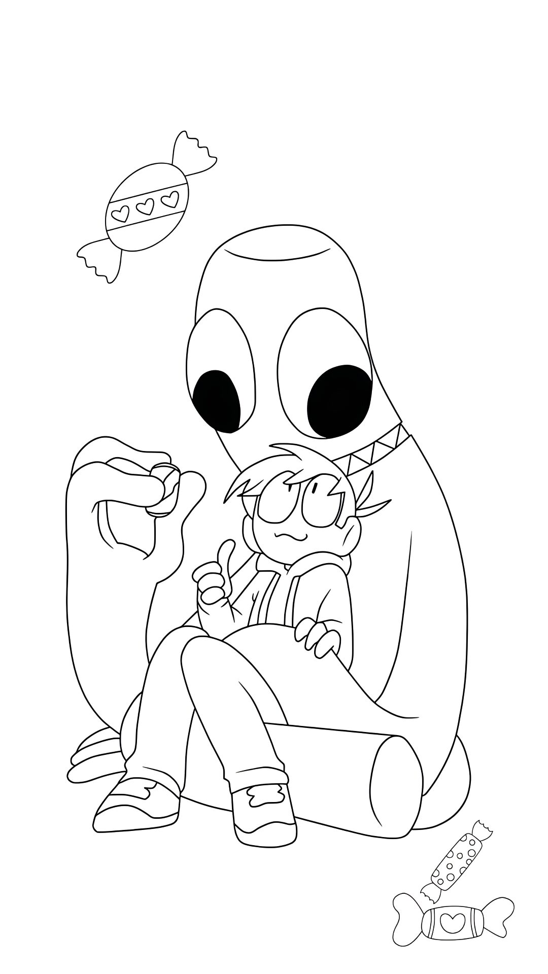 rainbow friends da colorare green