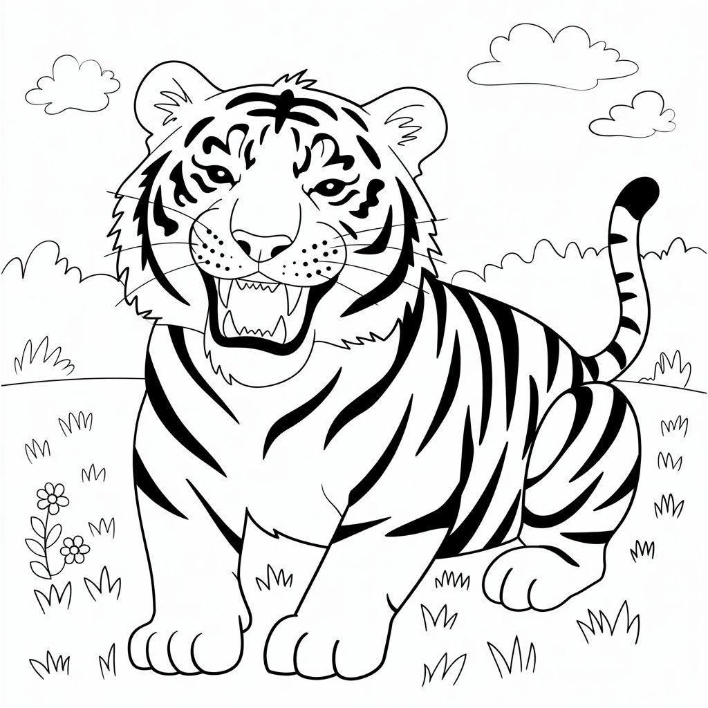 disegni da colorare tigre