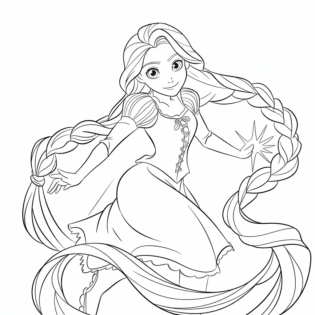 disegni da colorare di rapunzel